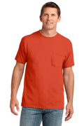 Port & Company Core Cotton Pocket Tee. PC54P-T-shirts-Orange-4XL-JadeMoghul Inc.