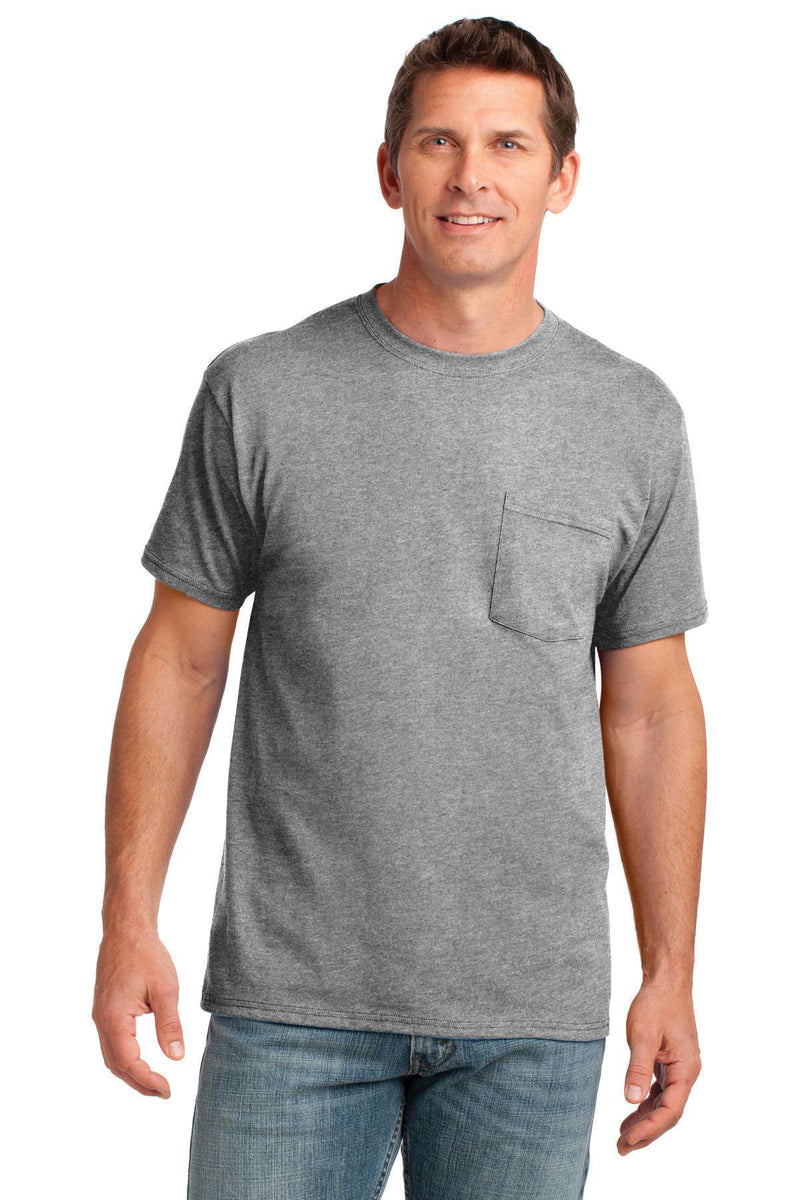 Port & Company Core Cotton Pocket Tee. PC54P-T-shirts-Yellow-4XL-JadeMoghul Inc.