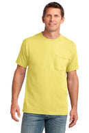 Port & Company Core Cotton Pocket Tee. PC54P-T-shirts-Yellow-4XL-JadeMoghul Inc.