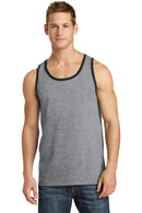 Port & Company Core Cotton Tank Top. PC54TT-T-shirts-Athletic Heather/ Jet Black-4XL-JadeMoghul Inc.