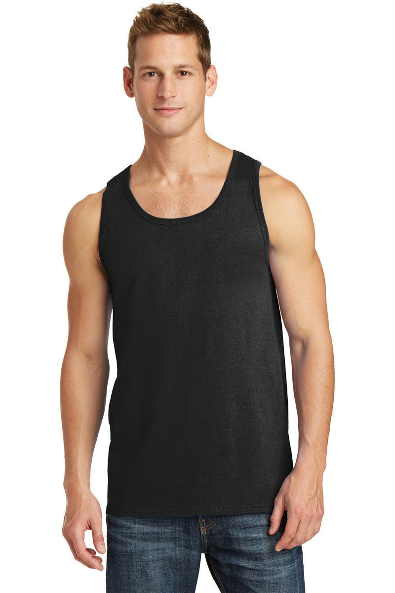 Port & Company Core Cotton Tank Top. PC54TT-T-shirts-Jet Black-4XL-JadeMoghul Inc.