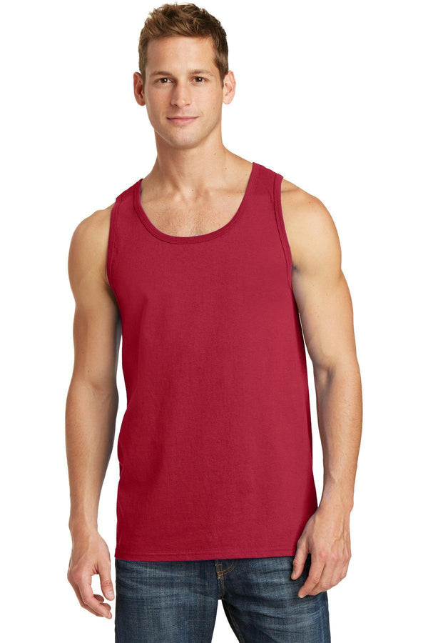 Port & Company Core Cotton Tank Top. PC54TT-T-shirts-Red-4XL-JadeMoghul Inc.