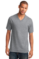 Port & Company Core Cotton V-Neck Tee. PC54V-T-shirts-Athletic Heather-4XL-JadeMoghul Inc.