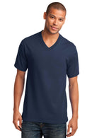 Port & Company Core Cotton V-Neck Tee. PC54V-T-shirts-Navy-4XL-JadeMoghul Inc.