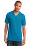 Port & Company Core Cotton V-Neck Tee. PC54V-T-shirts-Neon Blue-4XL-JadeMoghul Inc.