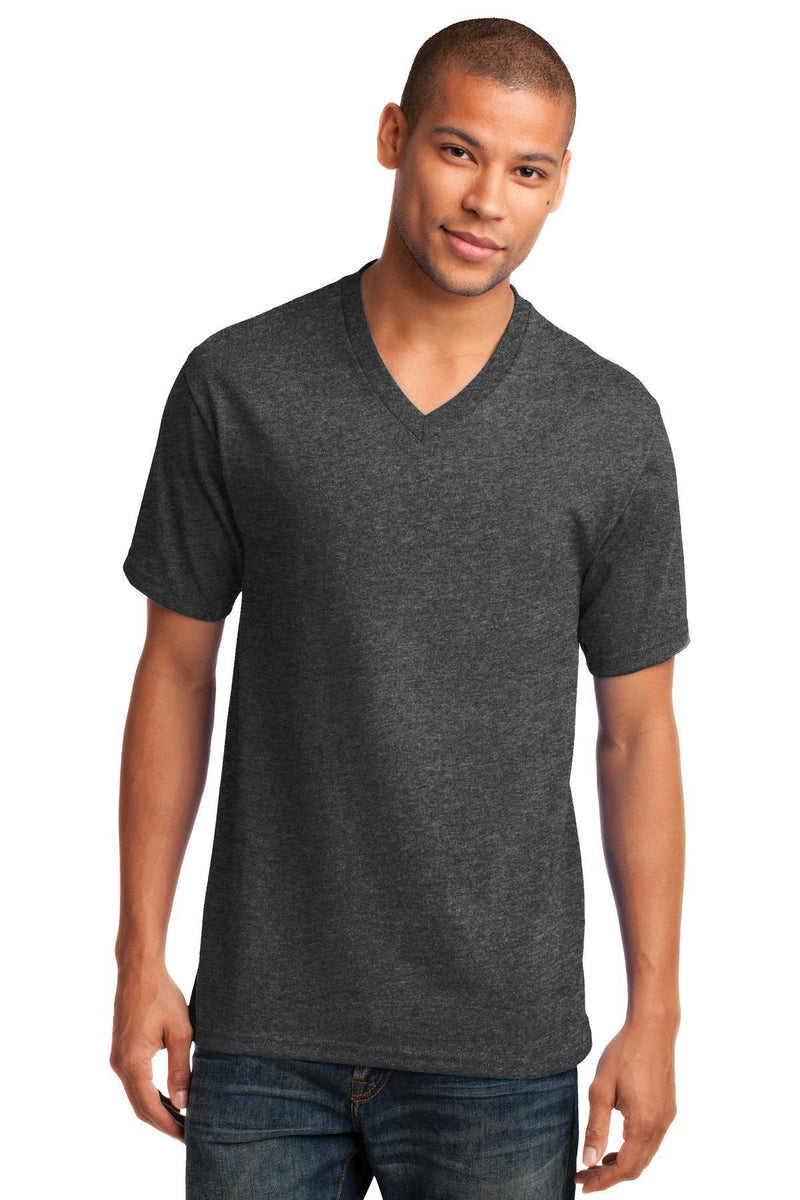 Port & Company Core Cotton V-Neck Tee. PC54V-T-shirts-White-4XL-JadeMoghul Inc.