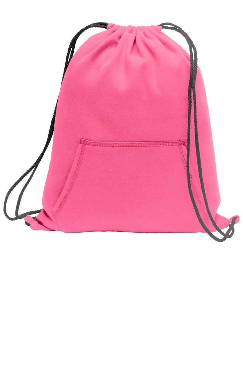 Port & Company Core Fleece Sweatshirt Cinch Pack. BG614-Bags-Neon Pink-OSFA-JadeMoghul Inc.
