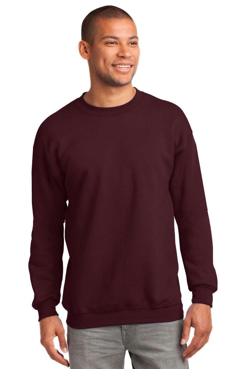 Port & Company - Essential Fleece Crewneck Sweatshirt. PC90-Sweatshirts/fleece-Maroon-4XL-JadeMoghul Inc.