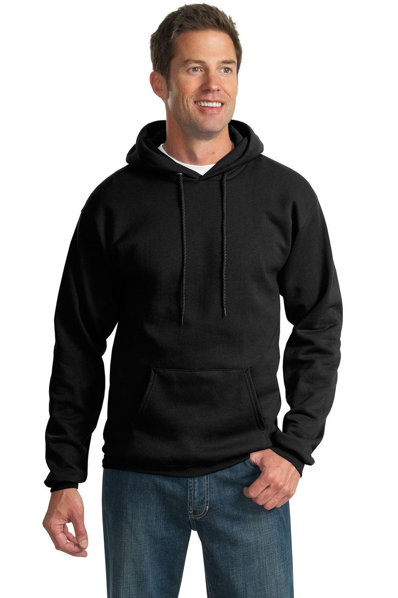 Port & Company - Essential Fleece Pullover Hooded Sweatshirt. PC90H-Sweatshirts/fleece-Jet Black-4XL-JadeMoghul Inc.