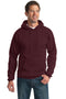 Port & Company - Essential Fleece Pullover Hooded Sweatshirt. PC90H-Sweatshirts/fleece-Maroon-4XL-JadeMoghul Inc.