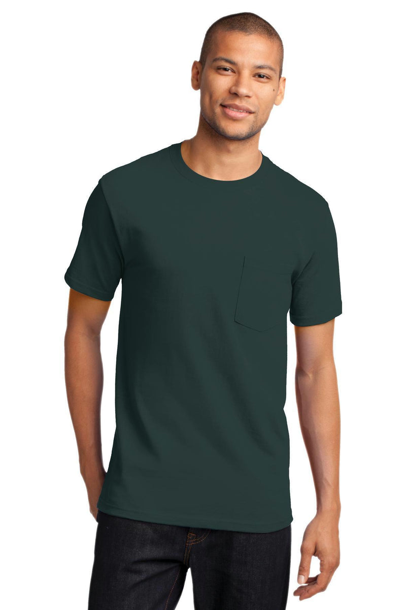 Port & Company - Essential Pocket Tee. PC61P-T-shirts-Dark Green-4XL-JadeMoghul Inc.