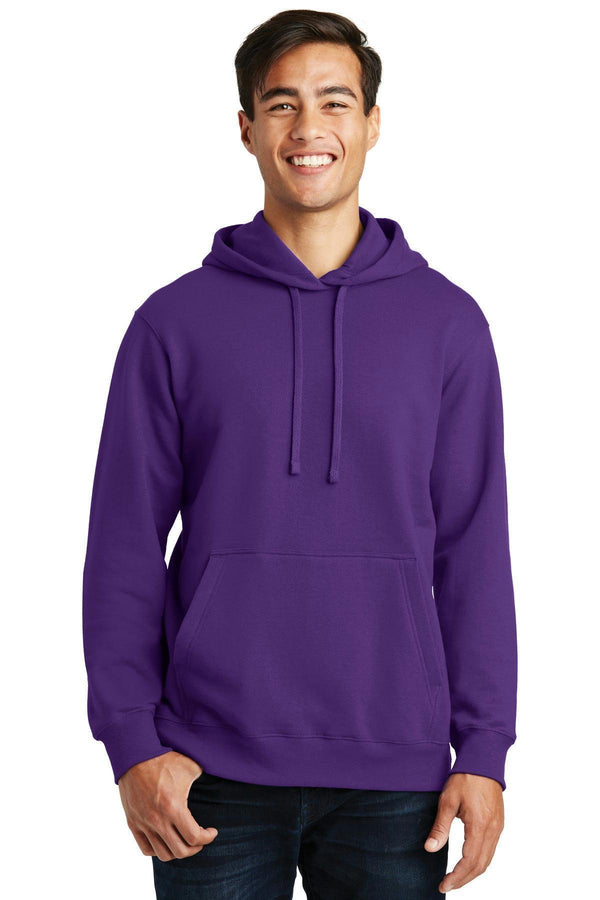 Port & Company Fan Favorite Fleece Pullover Hooded Sweatshirt. PC850H-Sweatshirts/fleece-Team Purple-4XL-JadeMoghul Inc.