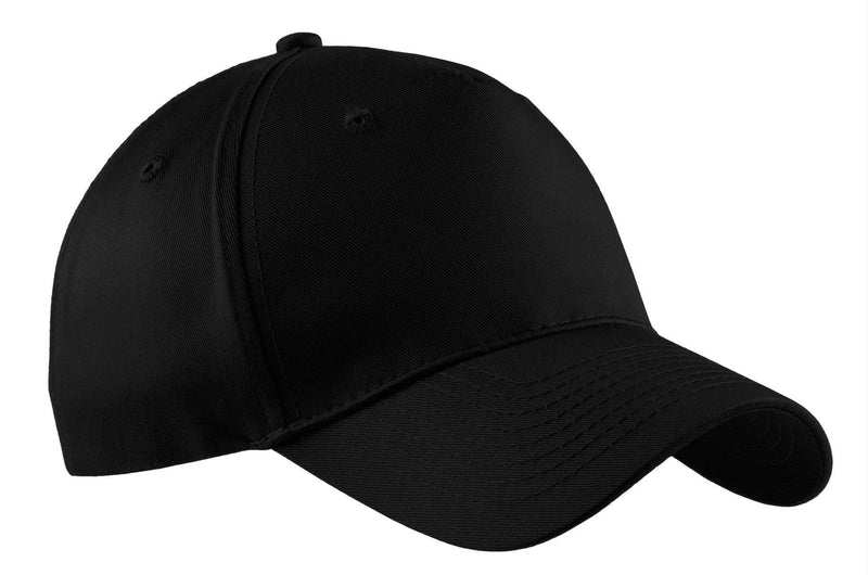 Port & Company - Five-Panel Twill Cap. CP86-Caps-Black-OSFA-JadeMoghul Inc.