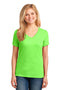 Port & Company Ladies Core Cotton V-Neck Tee. LPC54V-T-shirts-Neon Green-4XL-JadeMoghul Inc.