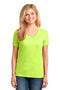 Port & Company Ladies Core Cotton V-Neck Tee. LPC54V-T-shirts-Neon Yellow-4XL-JadeMoghul Inc.