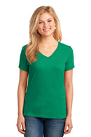 Port & Company Ladies Core Cotton V-Neck Tee. LPC54V-T-shirts-White-4XL-JadeMoghul Inc.