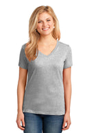 Port & Company Ladies Core Cotton V-Neck Tee. LPC54V-T-shirts-White-4XL-JadeMoghul Inc.