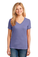 Port & Company Ladies Core Cotton V-Neck Tee. LPC54V-T-shirts-White-4XL-JadeMoghul Inc.