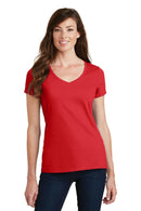 Port & Company Ladies Fan Favorite V-Neck Tee. LPC450V-T-shirts-Bright Red-4XL-JadeMoghul Inc.