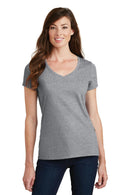 Port & Company Ladies Fan Favorite V-Neck Tee. LPC450V-T-shirts-Dark Heather Grey-4XL-JadeMoghul Inc.