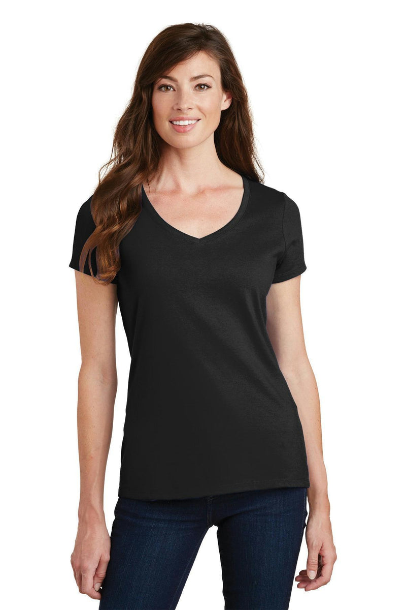 Port & Company Ladies Fan Favorite V-Neck Tee. LPC450V-T-shirts-Jet Black-4XL-JadeMoghul Inc.