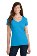 Port & Company Ladies Fan Favorite V-Neck Tee. LPC450V-T-shirts-Sapphire-4XL-JadeMoghul Inc.