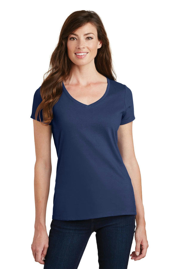 Port & Company Ladies Fan Favorite V-Neck Tee. LPC450V-T-shirts-Team Navy-4XL-JadeMoghul Inc.