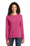 Port & Company Ladies Long Sleeve Core Cotton Tee. LPC54LS-T-shirts-Sangria-4XL-JadeMoghul Inc.