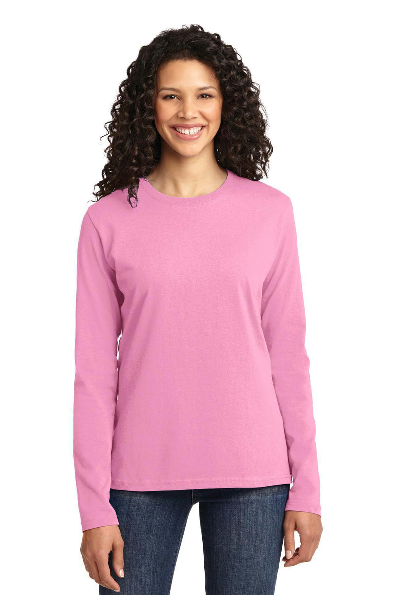 Port & Company Ladies Long Sleeve Core Cotton Tee. LPC54LS-T-shirts-Yellow-4XL-JadeMoghul Inc.