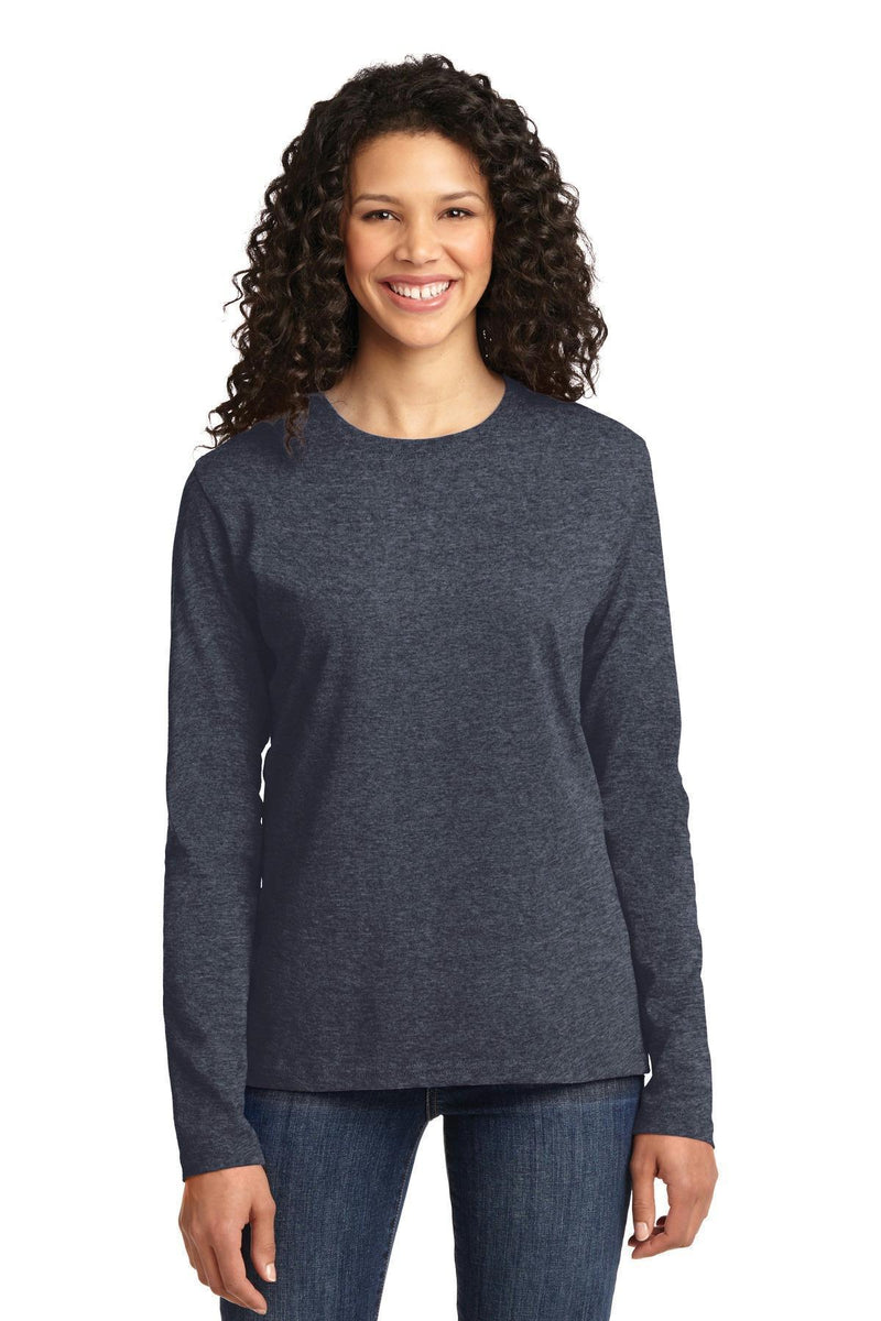 Port & Company Ladies Long Sleeve Core Cotton Tee. LPC54LS-T-shirts-Yellow-4XL-JadeMoghul Inc.