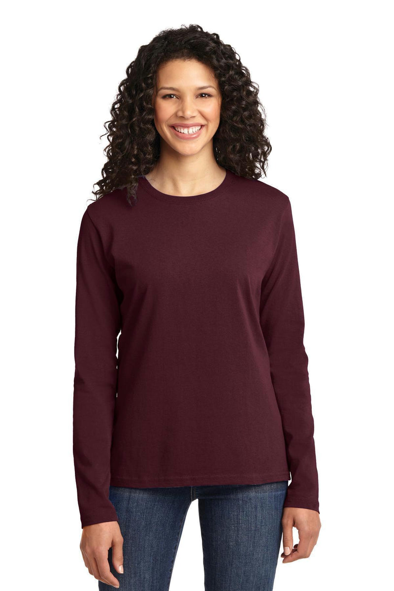 Port & Company Ladies Long Sleeve Core Cotton Tee. LPC54LS-T-shirts-Yellow-4XL-JadeMoghul Inc.