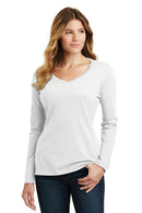 Port & Company Ladies Long Sleeve Fan Favorite V-Neck Tee. LPC450VLS-T-shirts-Dark Heather Grey-4XL-JadeMoghul Inc.