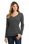 Port & Company Ladies Long Sleeve Fan Favorite V-Neck Tee. LPC450VLS-T-shirts-Dark Heather Grey-4XL-JadeMoghul Inc.