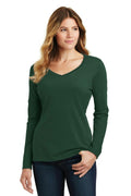 Port & Company Ladies Long Sleeve Fan Favorite V-Neck Tee. LPC450VLS-T-shirts-Forest Green-4XL-JadeMoghul Inc.