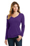 Port & Company Ladies Long Sleeve Fan Favorite V-Neck Tee. LPC450VLS-T-shirts-Team Purple-4XL-JadeMoghul Inc.