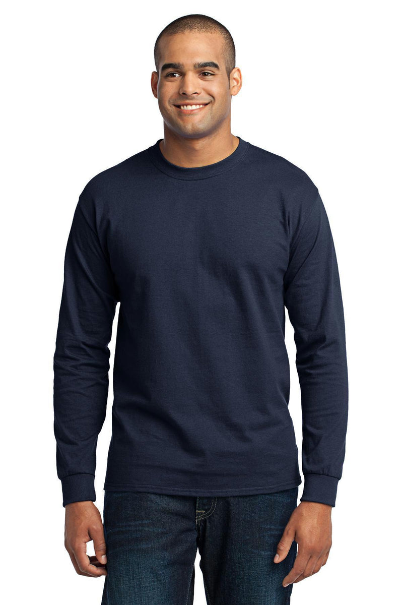 Port & Company - Long Sleeve Core Blend Tee. PC55LS-T-shirts-Jet Black-5XL-JadeMoghul Inc.