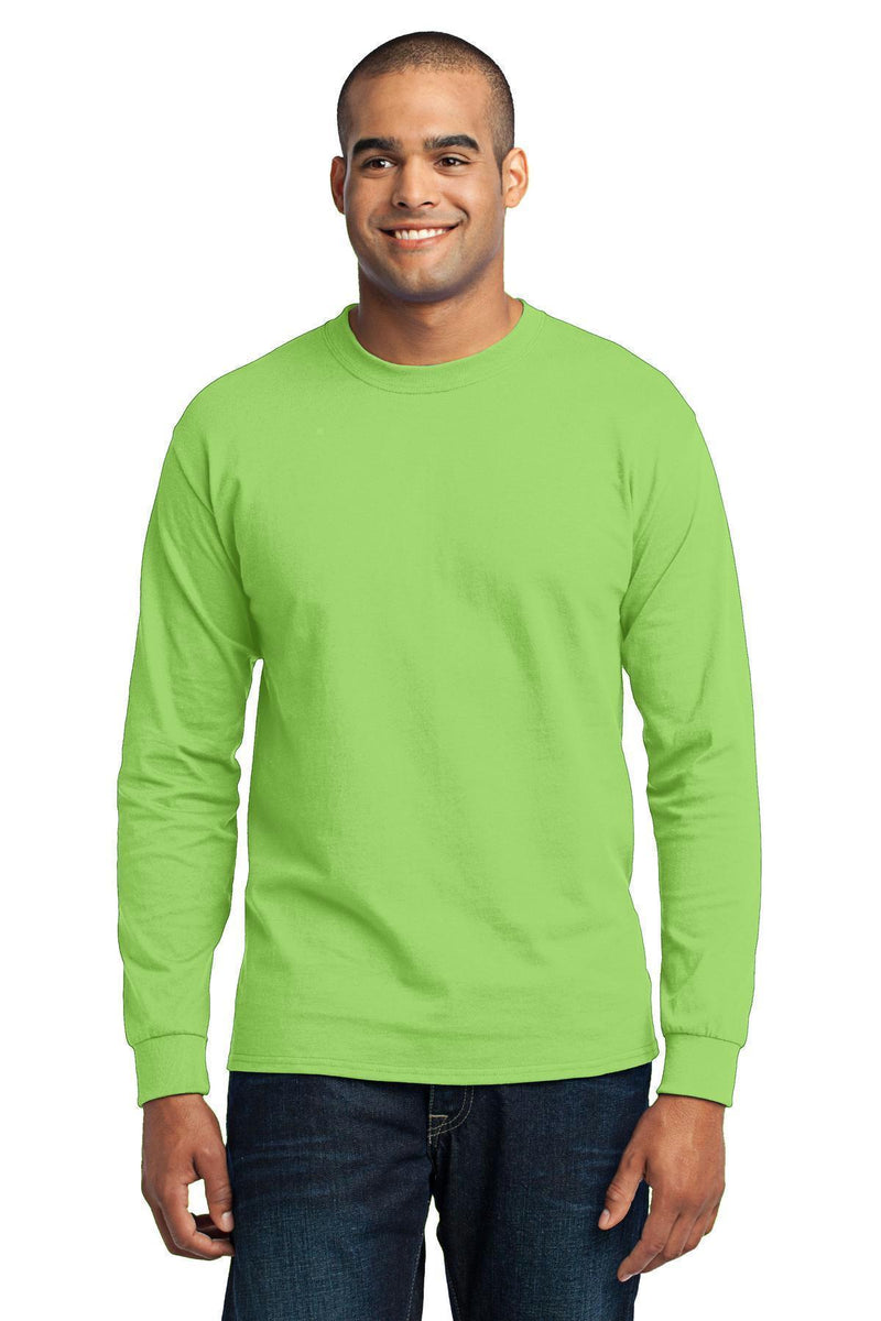 Port & Company - Long Sleeve Core Blend Tee. PC55LS-T-shirts-Jet Black-5XL-JadeMoghul Inc.