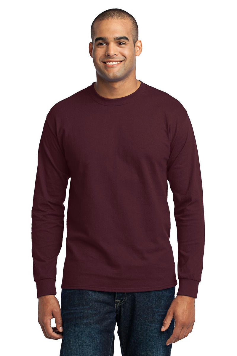 Port & Company - Long Sleeve Core Blend Tee. PC55LS-T-shirts-Jet Black-5XL-JadeMoghul Inc.