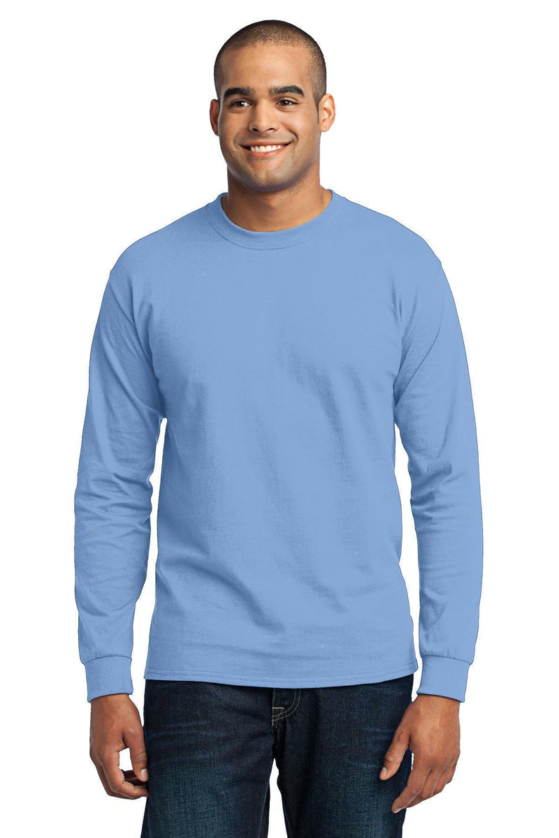 Port & Company - Long Sleeve Core Blend Tee. PC55LS-T-shirts-Light Blue-4XL-JadeMoghul Inc.