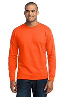 Port & Company - Long Sleeve Core Blend Tee. PC55LS-T-shirts-Safety Orange-4XL-JadeMoghul Inc.
