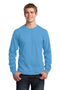 Port & Company - Long Sleeve Core Cotton Tee. PC54LS-T-shirts-Aquatic Blue-4XL-JadeMoghul Inc.