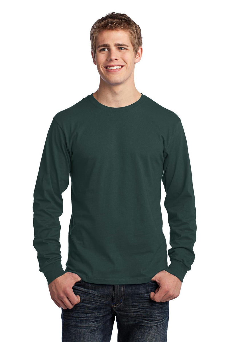 Port & Company - Long Sleeve Core Cotton Tee. PC54LS-T-shirts-Dark Green-4XL-JadeMoghul Inc.