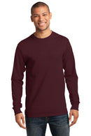 Port & Company - Long Sleeve Essential Tee. PC61LS-T-shirts-Athletic Maroon-4XL-JadeMoghul Inc.