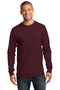 Port & Company - Long Sleeve Essential Tee. PC61LS-T-shirts-Athletic Maroon-4XL-JadeMoghul Inc.