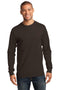 Port & Company - Long Sleeve Essential Tee. PC61LS-T-shirts-Dark Chocolate Brown-4XL-JadeMoghul Inc.