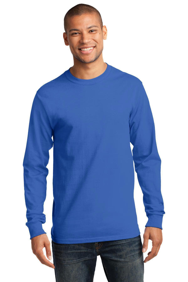 Port & Company - Long Sleeve Essential Tee. PC61LS-T-shirts-Royal-4XL-JadeMoghul Inc.