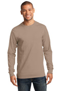 Port & Company - Long Sleeve Essential Tee. PC61LS-T-shirts-Sand-4XL-JadeMoghul Inc.