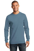 Port & Company - Long Sleeve Essential Tee. PC61LS-T-shirts-Stonewashed Blue-4XL-JadeMoghul Inc.