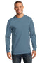 Port & Company - Long Sleeve Essential Tee. PC61LS-T-shirts-Stonewashed Blue-4XL-JadeMoghul Inc.