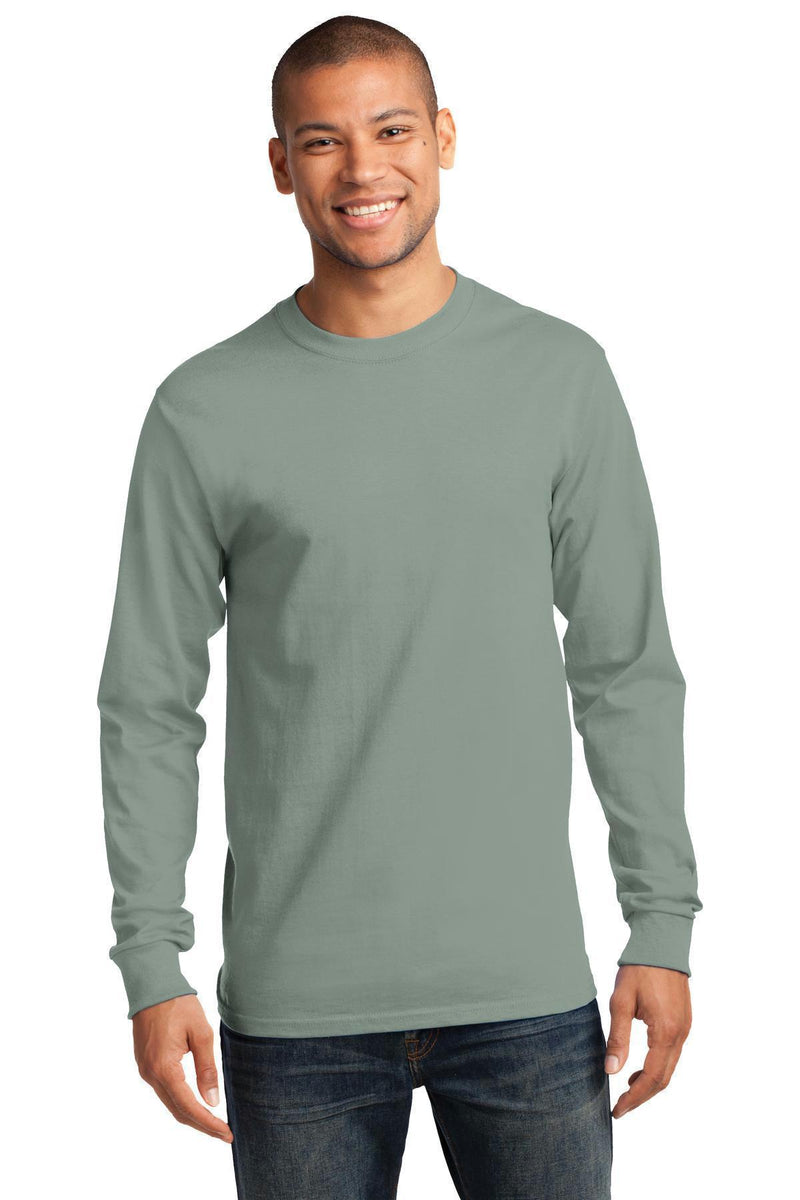 Port & Company - Long Sleeve Essential Tee. PC61LS-T-shirts-Stonewashed Green-4XL-JadeMoghul Inc.